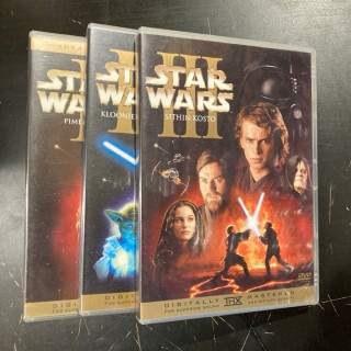 Star Wars I-III (Prequel Trilogy) 6DVD (VG/M-) -seikkailu/sci-fi-